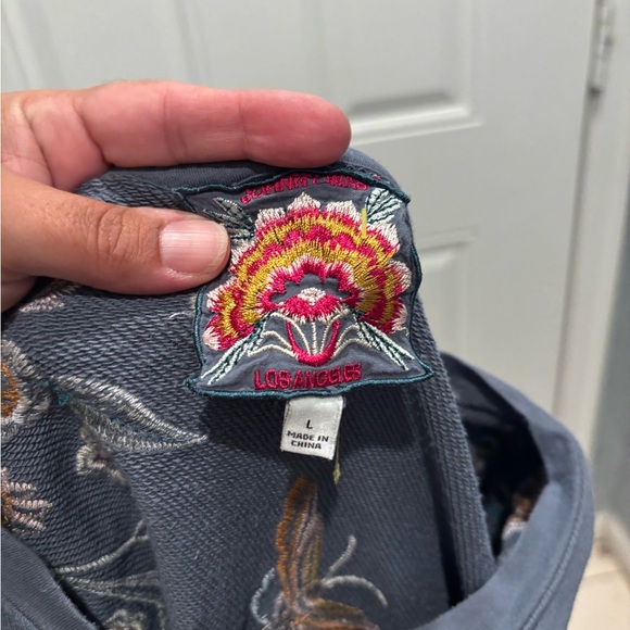 JOHNNY WAS Pina Floral-Embroidered High-Low sweater L - Picture 4 of 4